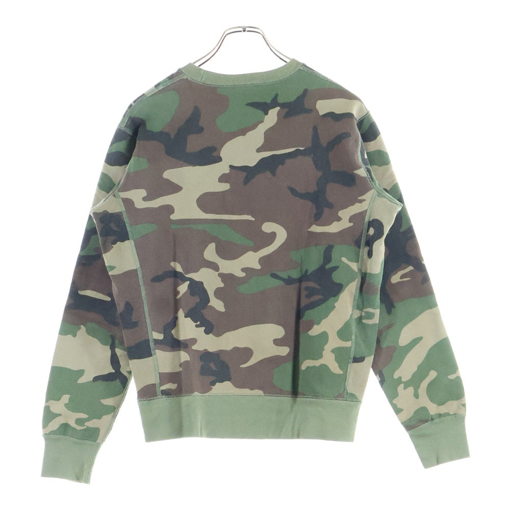 SUPREME(シュプリーム) 15AW Box Logo Crewneck カモフラージュ 迷彩 ボックスロゴ クルーネックスウェットトレーナー カーキ