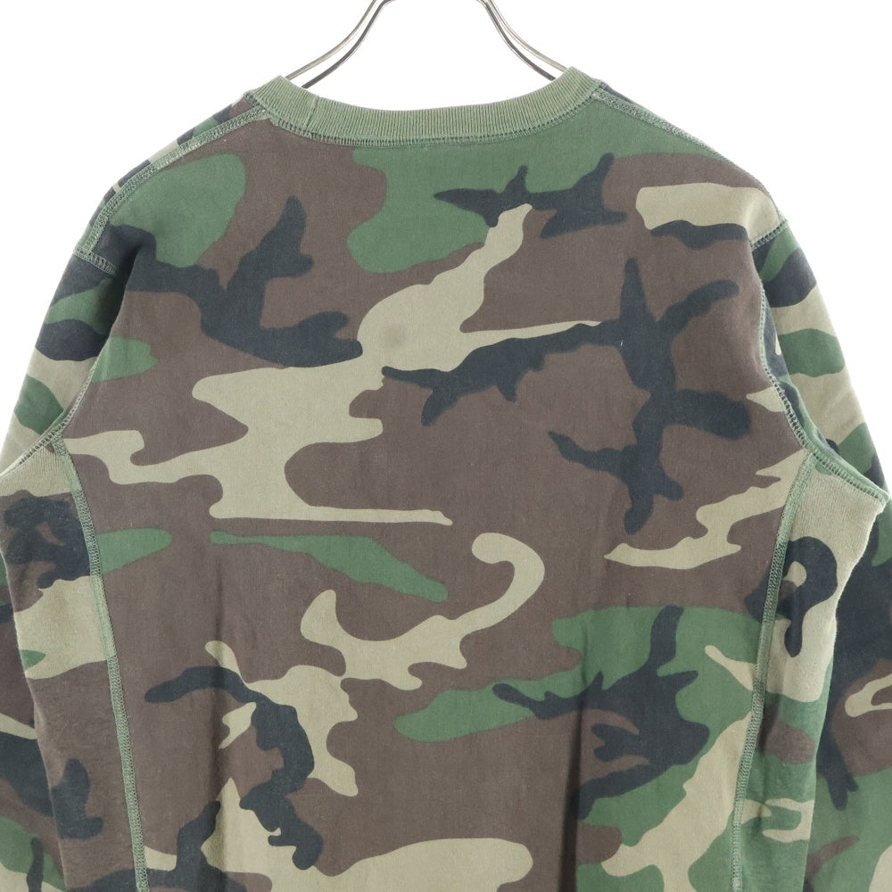 SUPREME(シュプリーム) 15AW Box Logo Crewneck カモフラージュ 迷彩 ボックスロゴ クルーネックスウェットトレーナー カーキ