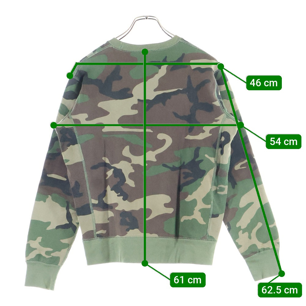 SUPREME(シュプリーム) 15AW Box Logo Crewneck カモフラージュ 迷彩 ボックスロゴ クルーネックスウェットトレーナー カーキ