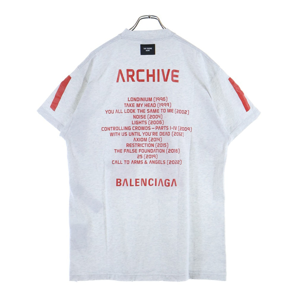 BALENCIAGA(バレンシアガ) 24SS Archive Oversized T-Shirt アーカイブシリーズ 半袖Tシャツ グレー 739028 TQVA1
