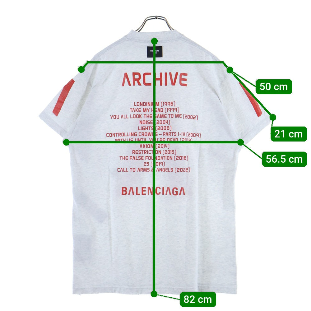 BALENCIAGA(バレンシアガ) 24SS Archive Oversized T-Shirt アーカイブシリーズ 半袖Tシャツ グレー 739028 TQVA1