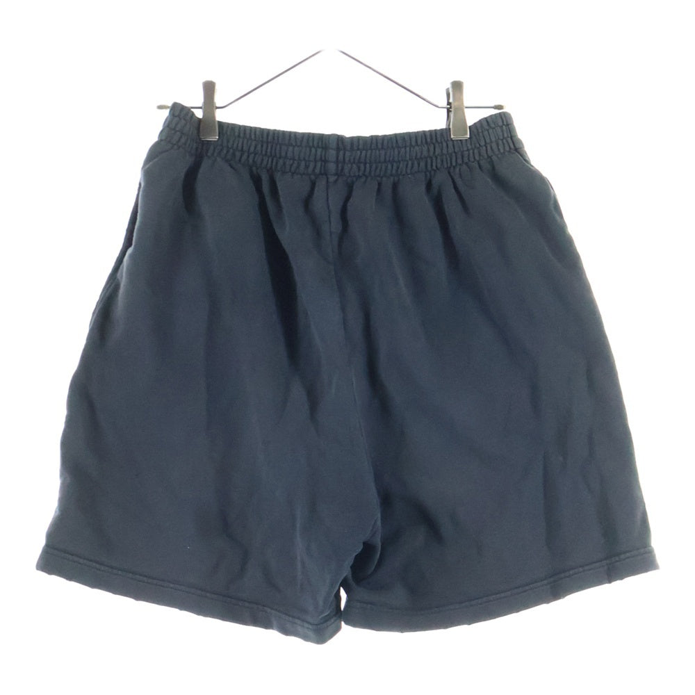 BALENCIAGA(バレンシアガ) BB Paris Icon ロゴ刺繍 スウェットハーフパンツ ショーツ ブラック 676137 TMVG6