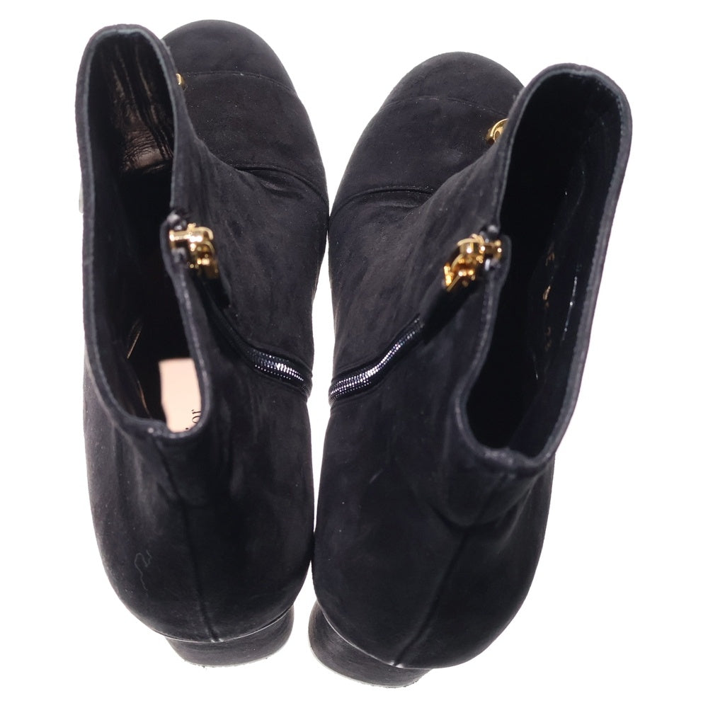 Christian Dior(クリスチャンディオール) 23AW C'EST DIOR スウェードレザー ショートブーツ ブラック レディース