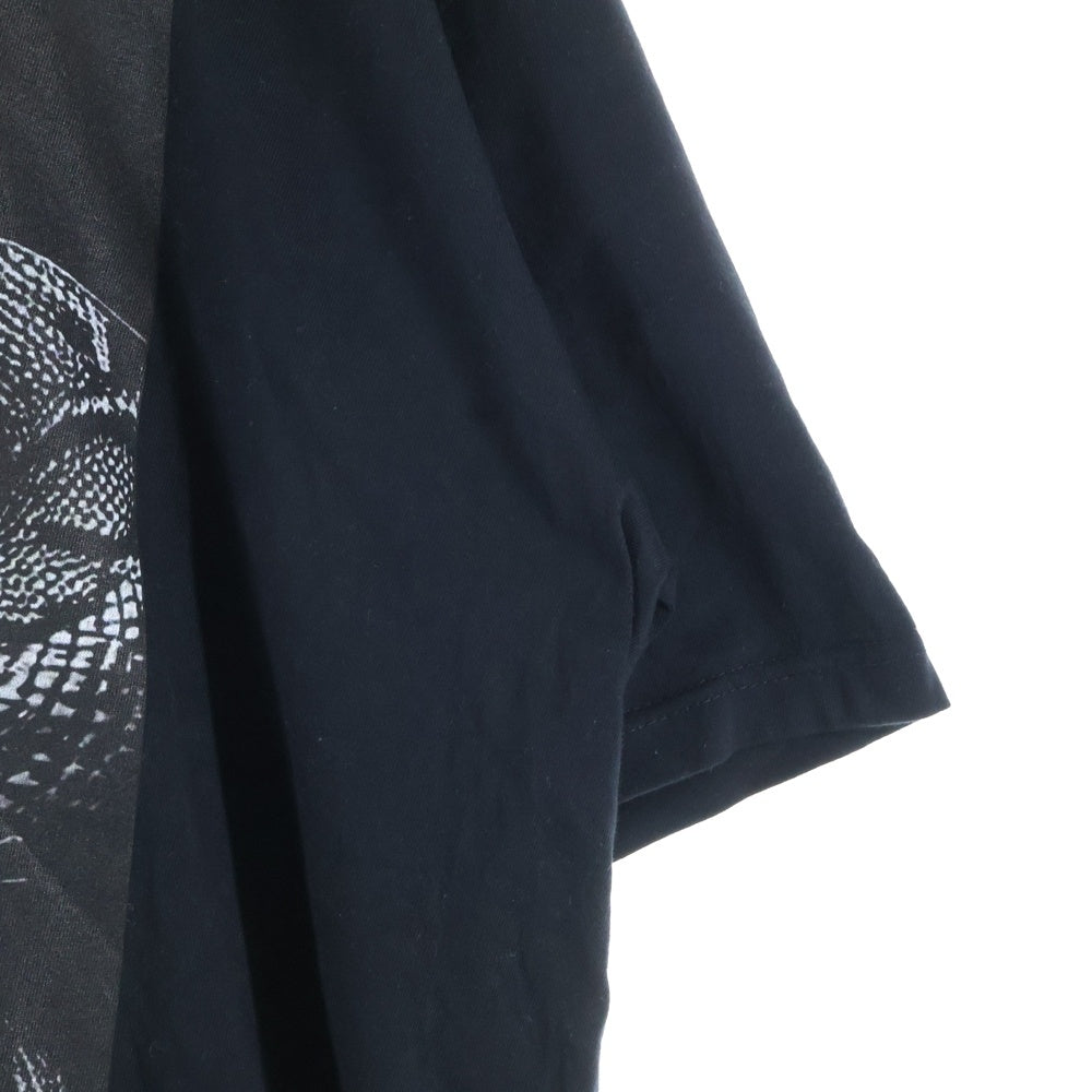 A&G(エーアンドジー) Logo Python Print Tee フロントロゴプリント半袖Tシャツ ブラック