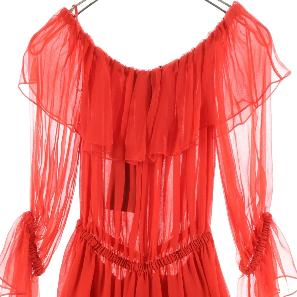 GUCCI(グッチ) 23AW Silk Mini Dress シルク ミニドレス レディース レッド 730915 ZHS57