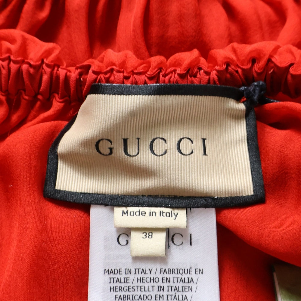 GUCCI(グッチ) 23AW Silk Mini Dress シルク ミニドレス レディース レッド 730915 ZHS57