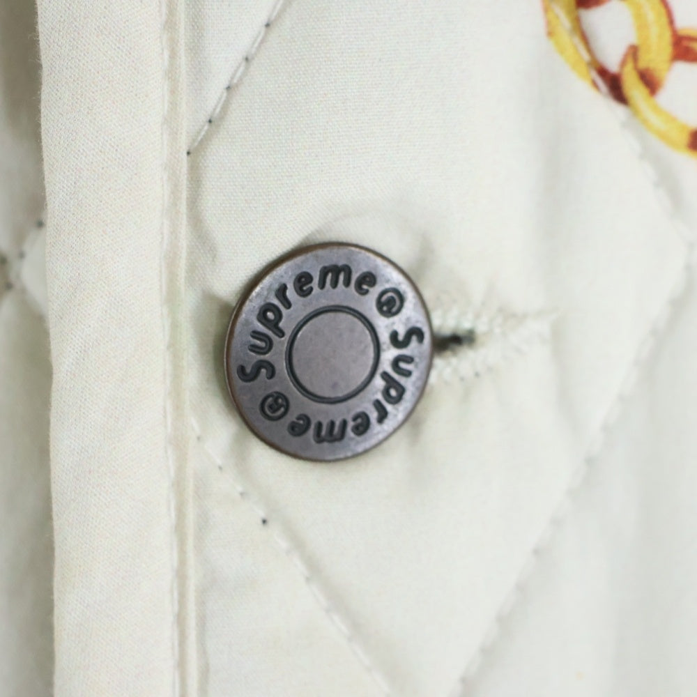 SUPREME(シュプリーム) 20AW Chains Quilted Jacket チェーンプリント キルティング ジャケット ホワイト