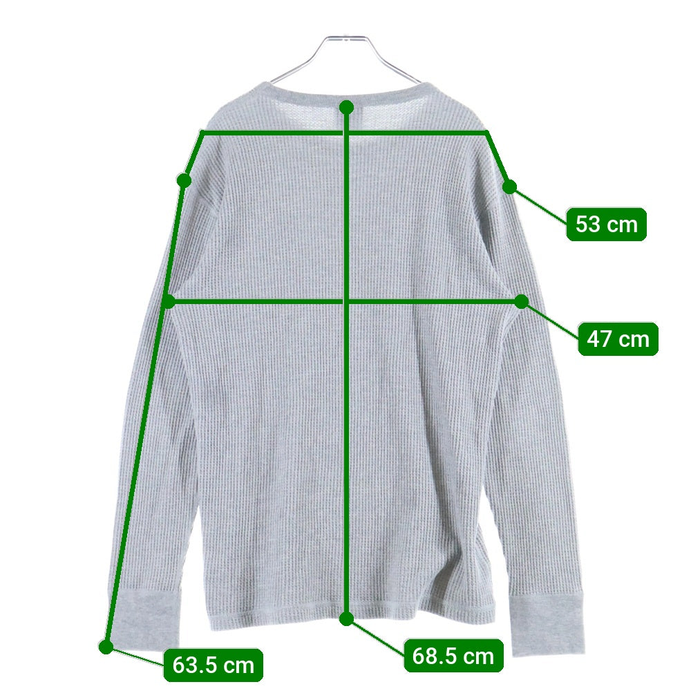 ALPHA INDUSTRIES(アルファ インダストリーズ) サーマル ロングスリーブ 長袖Tシャツ グレー