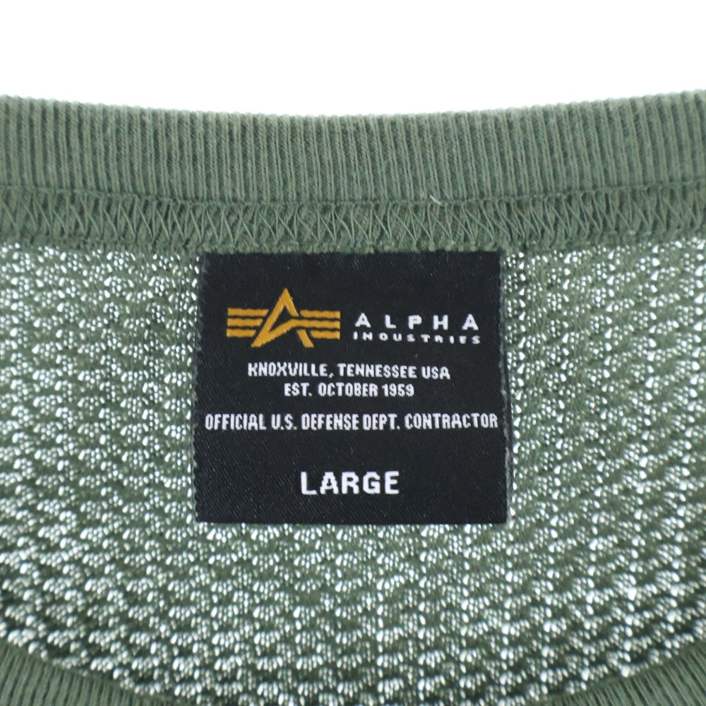 ALPHA INDUSTRIES(アルファ インダストリーズ) サーマル ロングスリーブ 長袖Tシャツ カーキ