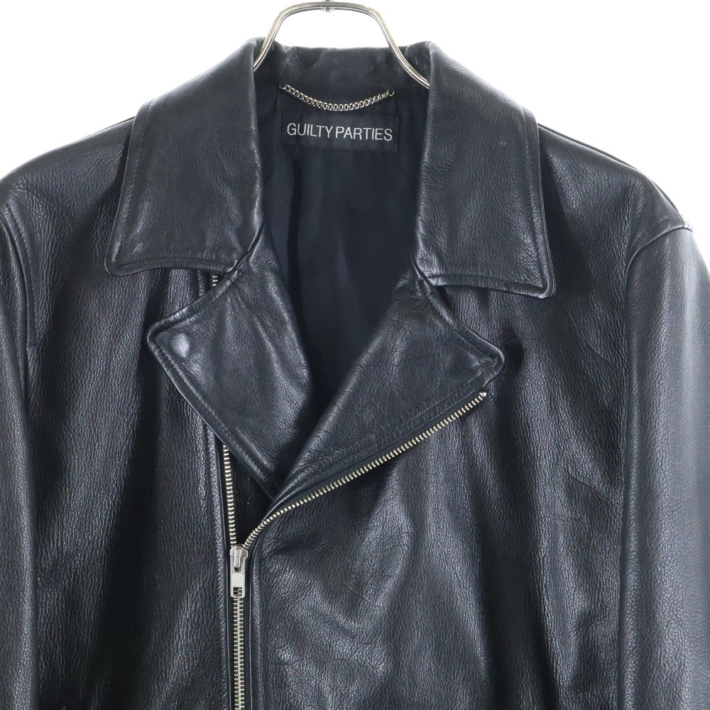 WACKO MARIA(ワコマリア) 24SS LEATHER DOUBLE RIDERS JACKET(TYPE-1) レザーダブルライダースジャケット ブラック