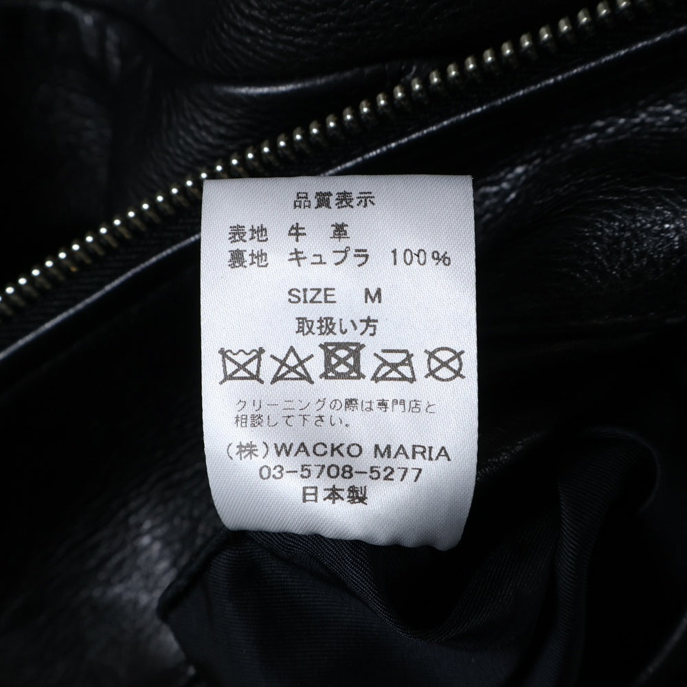 WACKO MARIA(ワコマリア) 24SS LEATHER DOUBLE RIDERS JACKET(TYPE-1) レザーダブルライダースジャケット ブラック