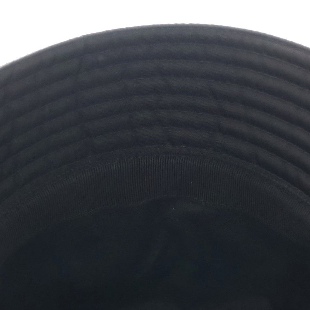 PRADA(プラダ) RE-NYLON リナイロン ラバー トライアングルロゴ バケットハット 帽子 ブラック