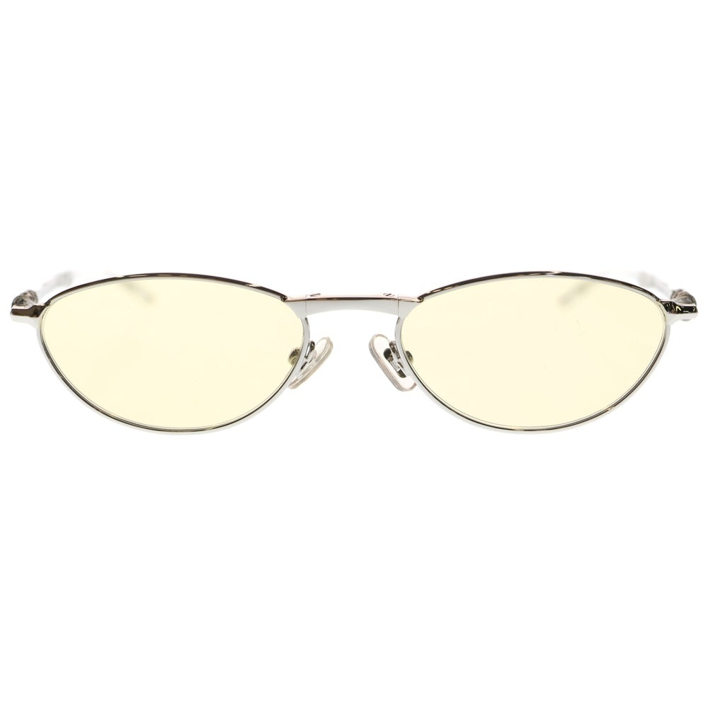 GENTLE MONSTER(ジェントルモンスター) Cubit 02 メタルフレーム 折り畳み カラーサングラス 眼鏡 シルバー