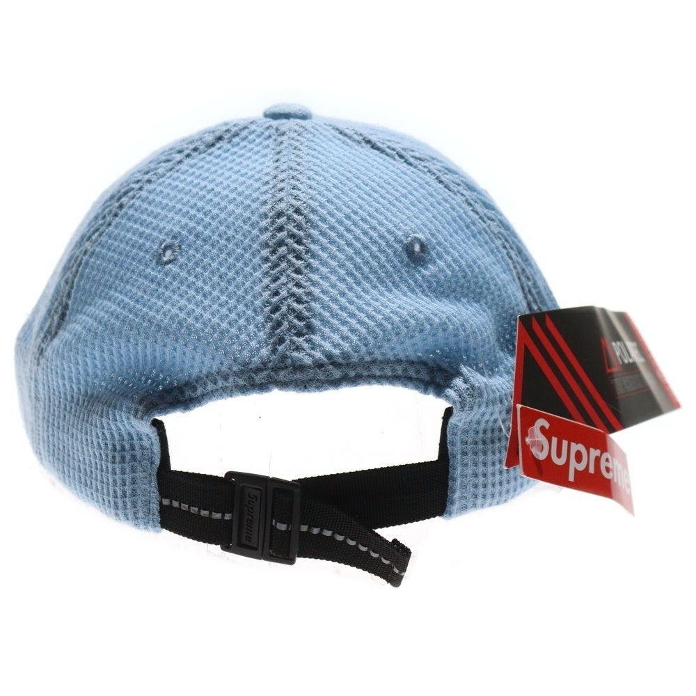 SUPREME(シュプリーム) 24AW Polartec Waffle Small Box 6-Panel ポーラテック ワッフル スモールボックスロゴ 6パネルキャップ 帽子 ブルー