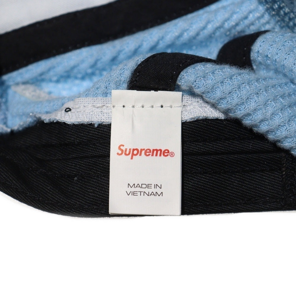 SUPREME(シュプリーム) 24AW Polartec Waffle Small Box 6-Panel ポーラテック ワッフル スモールボックスロゴ 6パネルキャップ 帽子 ブルー