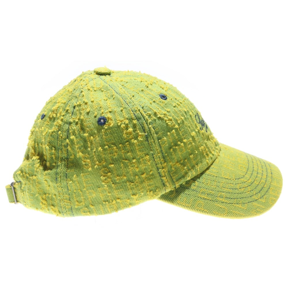 SUPREME(シュプリーム) 24AW Needle Punch Denim 6-Panel ニードルパンチ ロゴ刺繍 デニム 6パネルキャップ 帽子 イエロー