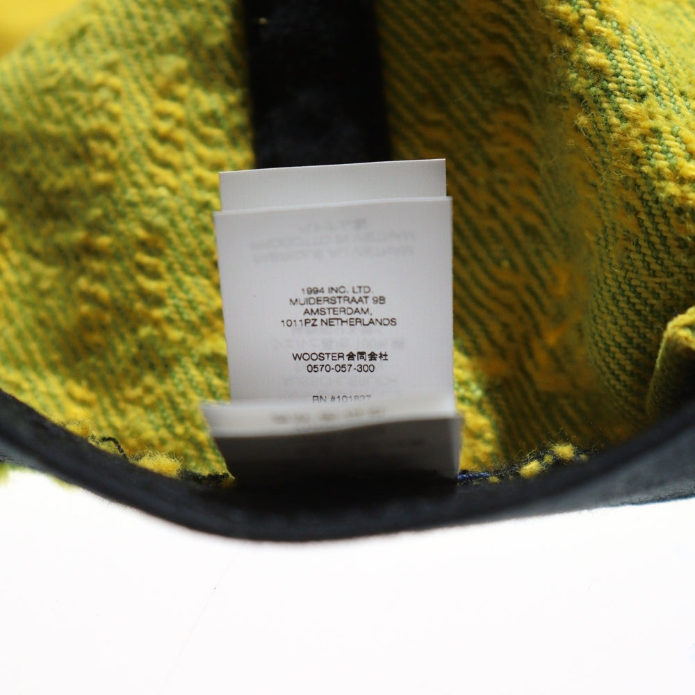 SUPREME(シュプリーム) 24AW Needle Punch Denim 6-Panel ニードルパンチ ロゴ刺繍 デニム 6パネルキャップ 帽子 イエロー