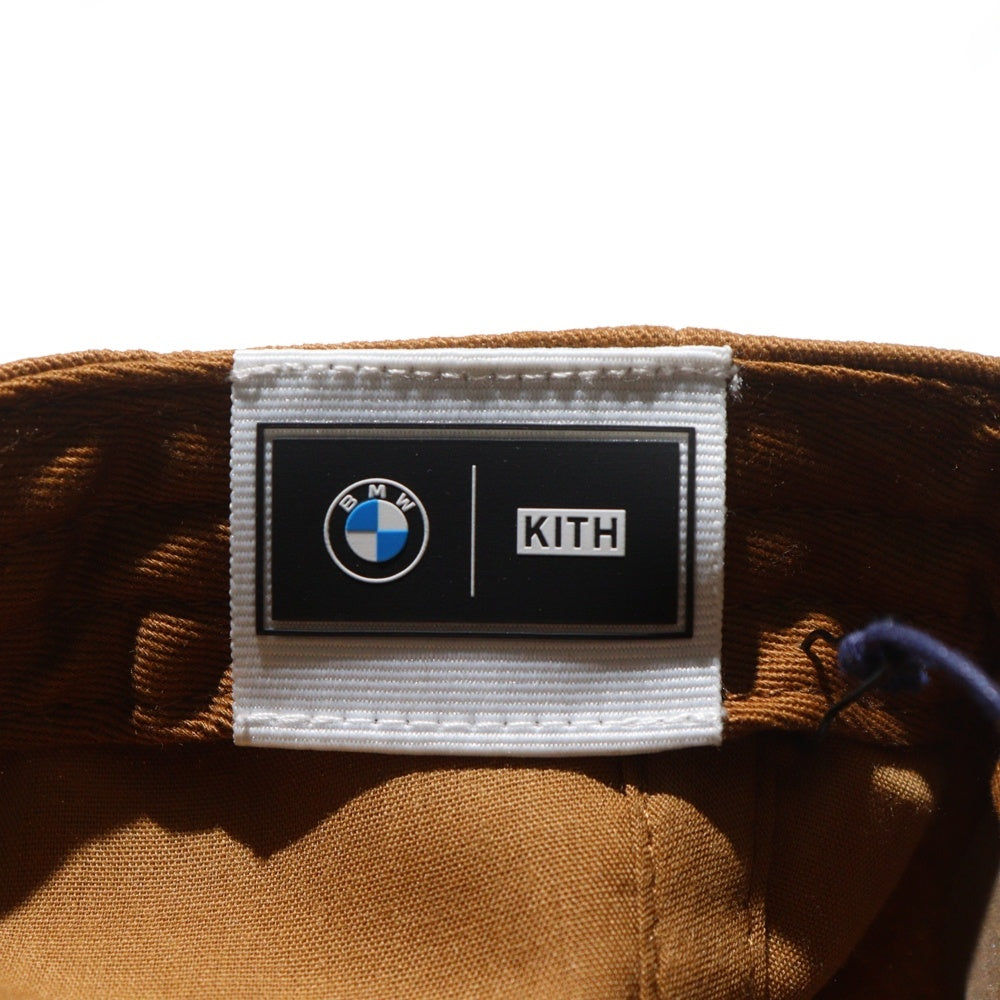 KITH(キス) 24AW ×BMW Bay Low Pinch Crown Suede Brim Cap 刺繍 スウェードキャップ 帽子 ブラウン