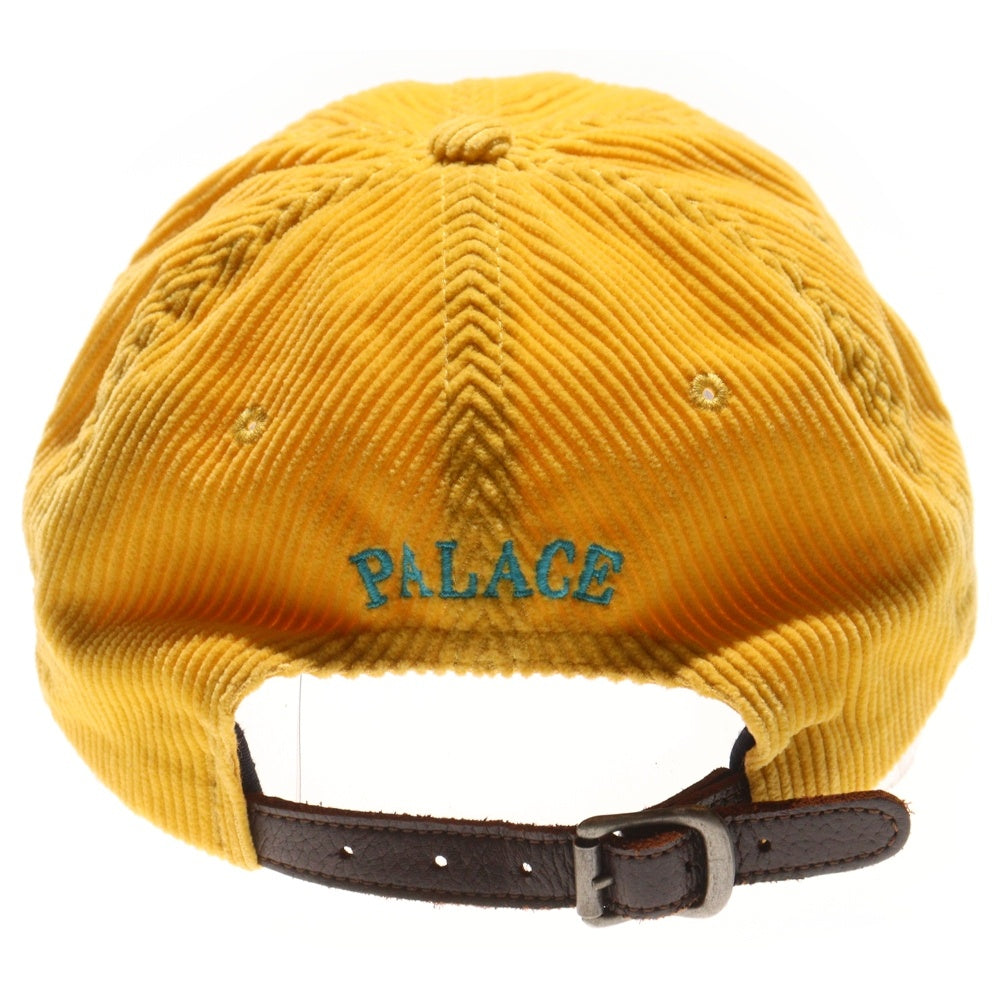 POLO RALPH LAUREN(ポロラルフローレン) ×PALACE Corduroy Classic Polo Cap パレス ロゴ刺繍 コーデュロイキャップ 帽子 イエロー