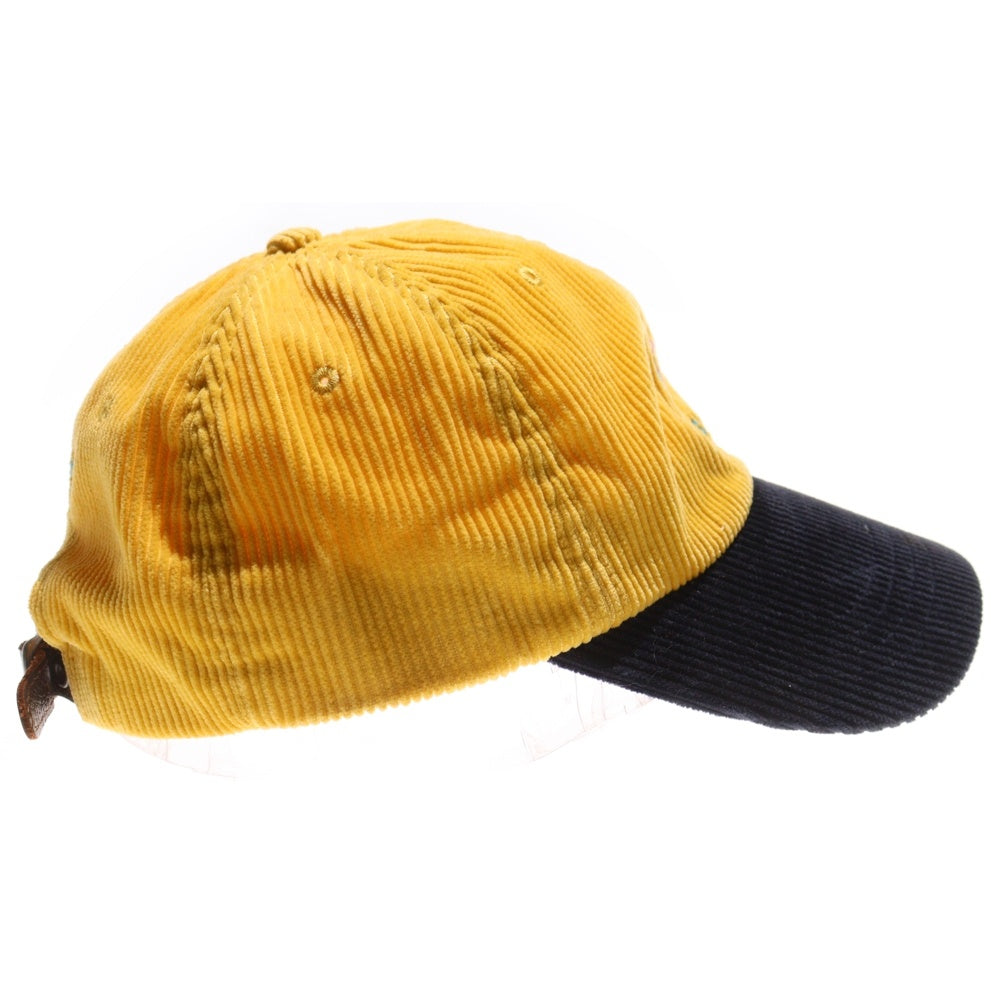 POLO RALPH LAUREN(ポロラルフローレン) ×PALACE Corduroy Classic Polo Cap パレス ロゴ刺繍 コーデュロイキャップ 帽子 イエロー