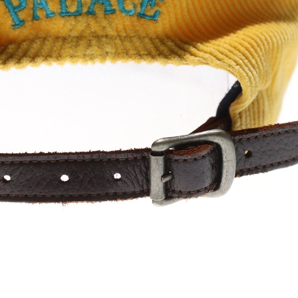 POLO RALPH LAUREN(ポロラルフローレン) ×PALACE Corduroy Classic Polo Cap パレス ロゴ刺繍 コーデュロイキャップ 帽子 イエロー