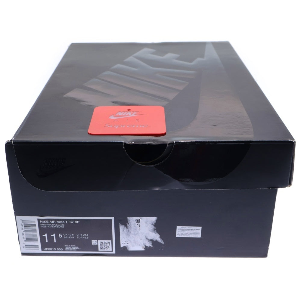 NIKE(ナイキ) ×SUPREME AIR MAX1 '87 SP シュプリーム エアマックス1 ローカットスニーカー パープル US11.5/29.5cm CU9225-002