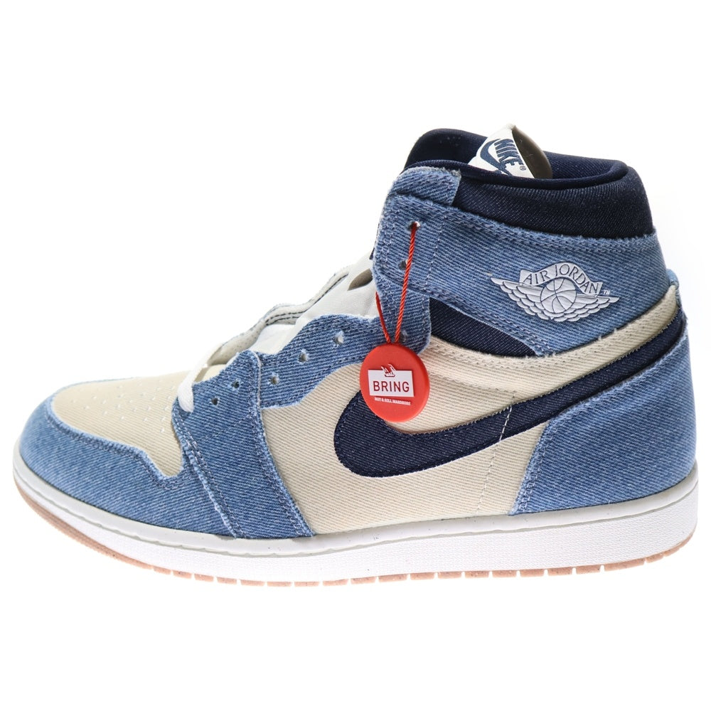 NIKE(ナイキ) AIR JORDAN1 RETRO HIGH OG エアジョーダン1 デニム ハイカットスニーカー インディゴ US12/30cm FQ2947-100