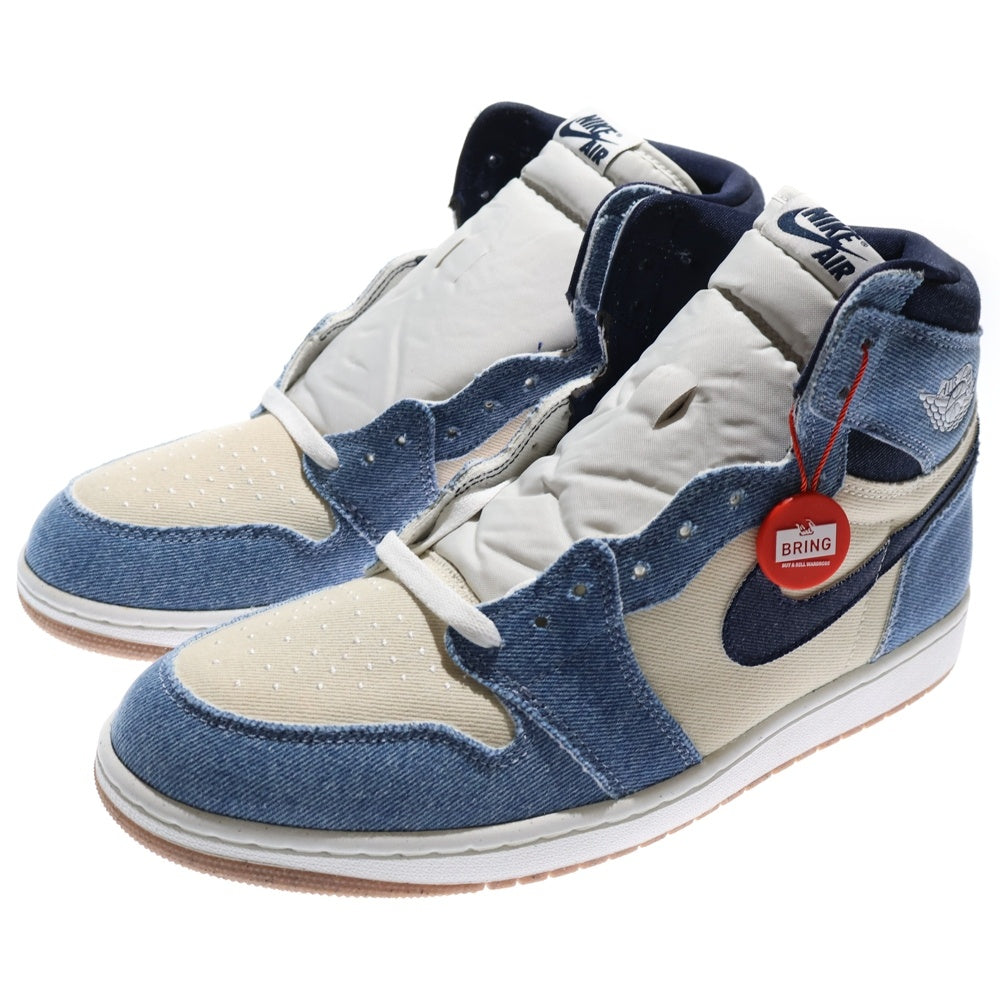 NIKE(ナイキ) AIR JORDAN1 RETRO HIGH OG エアジョーダン1 デニム ハイカットスニーカー インディゴ US12/30cm FQ2947-100