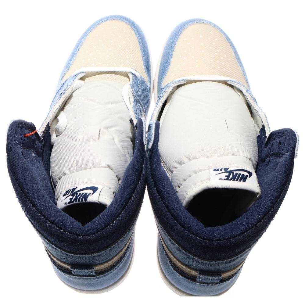 NIKE(ナイキ) AIR JORDAN1 RETRO HIGH OG エアジョーダン1 デニム ハイカットスニーカー インディゴ US12/30cm FQ2947-100