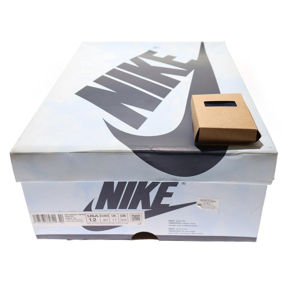 NIKE(ナイキ) AIR JORDAN1 RETRO HIGH OG エアジョーダン1 デニム ハイカットスニーカー インディゴ US12/30cm FQ2947-100