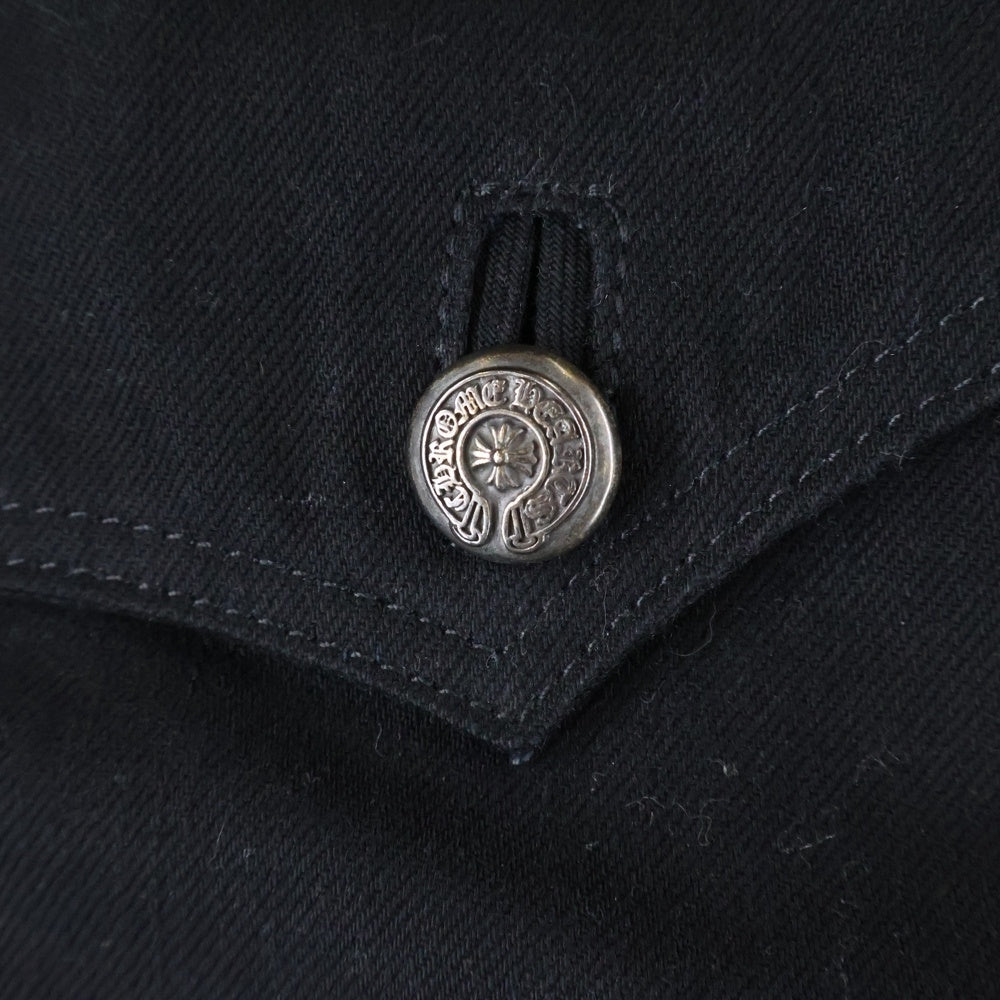 CHROME HEARTS(クロムハーツ) OLD DENIM CLASSIC JEAN オールド バックフレアニーウエスタンデニムジャケット ブラック