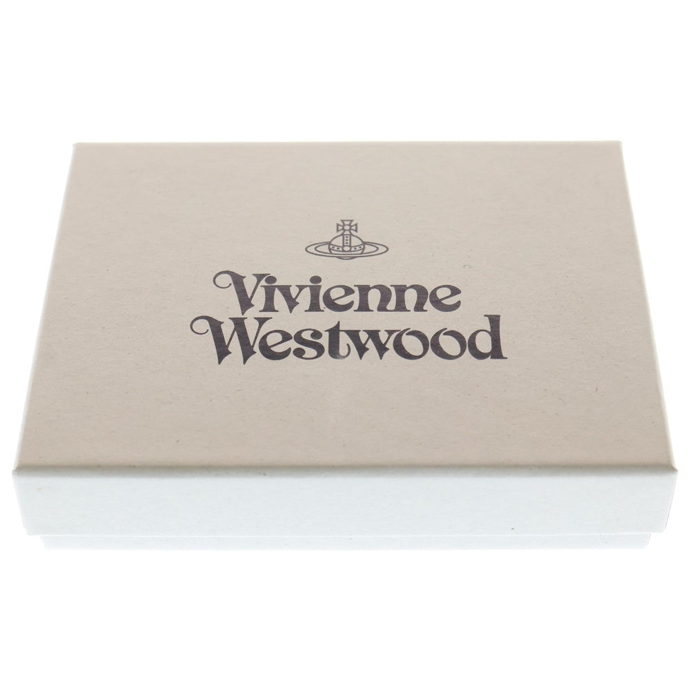 Vivienne Westwood(ヴィヴィアンウエストウッド) オーブ スナップボタン がま口 レザーウォレット 二つ折り財布 アイボリー