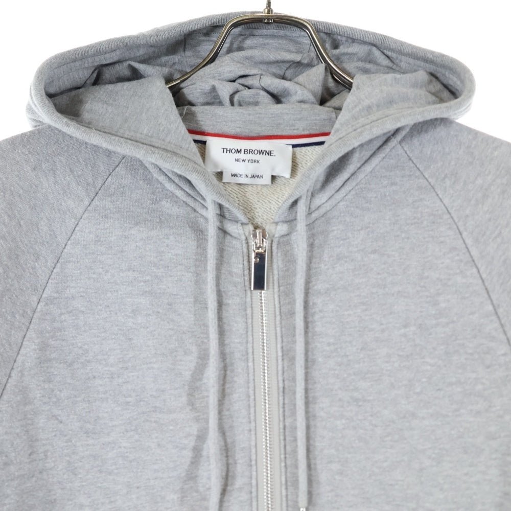THOM BROWNE(トムブラウン) ZIPUP HOODIE ジップアップ フーディー パーカー グレー MJT022H-00535068