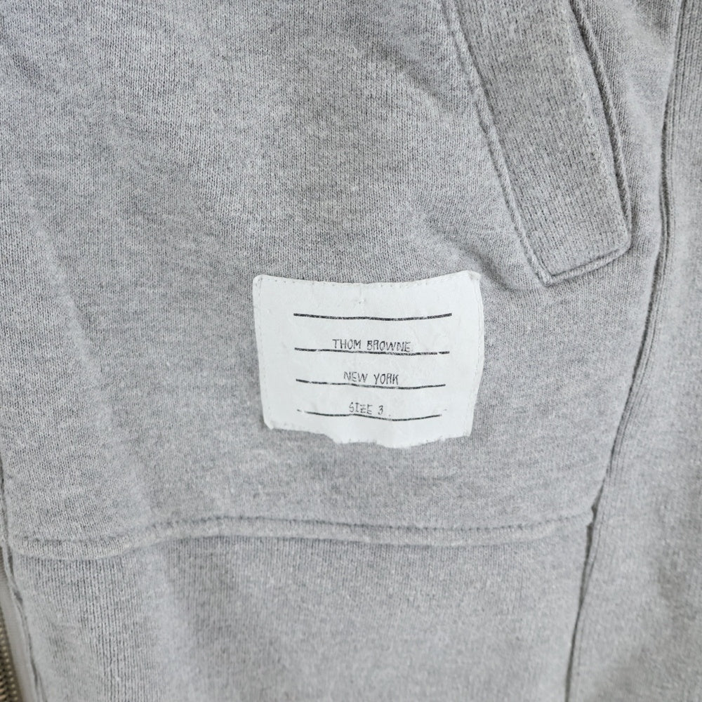 THOM BROWNE(トムブラウン) ZIPUP HOODIE ジップアップ フーディー パーカー グレー MJT022H-00535068