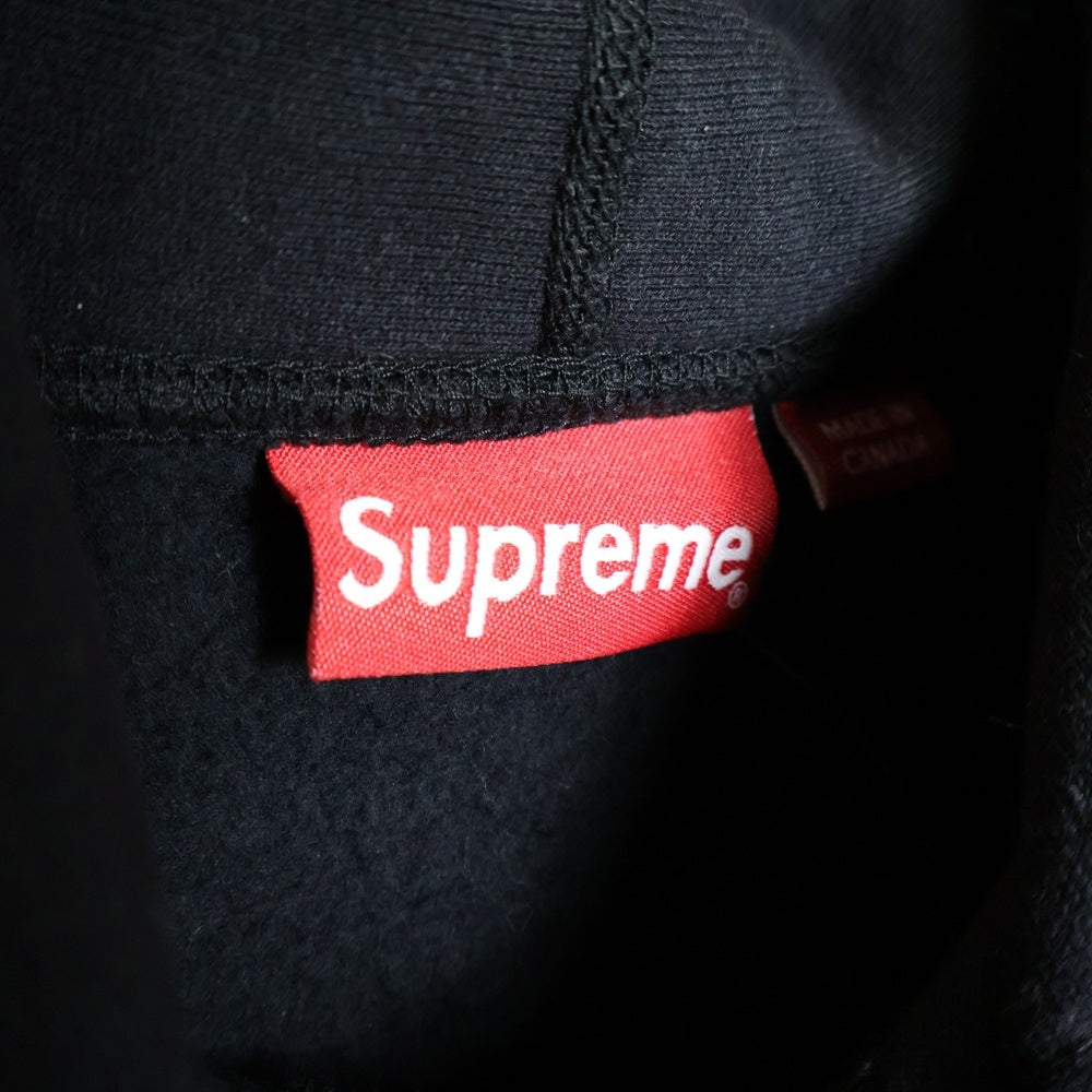 SUPREME(シュプリーム) 19SS Swarovski Box Logo Hooded Sweatshirt スワロフスキーボックスロゴ プルオーバースウェットパーカー フーディー ブラック