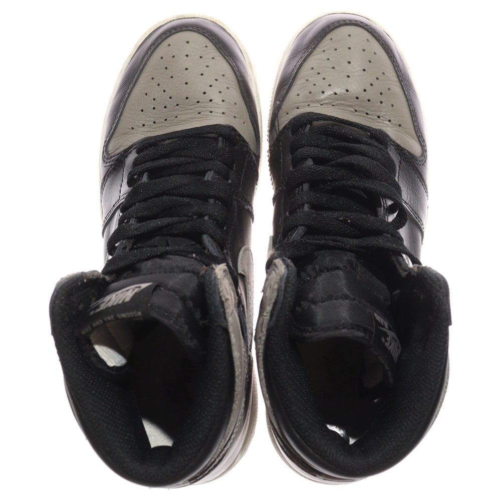 NIKE(ナイキ) AIR JORDAN1 RETRO HIGH OG BG エアジョーダン1 ハイカットスニーカー ブラック/グレー レディース US5.5Y/24cm 575441-013