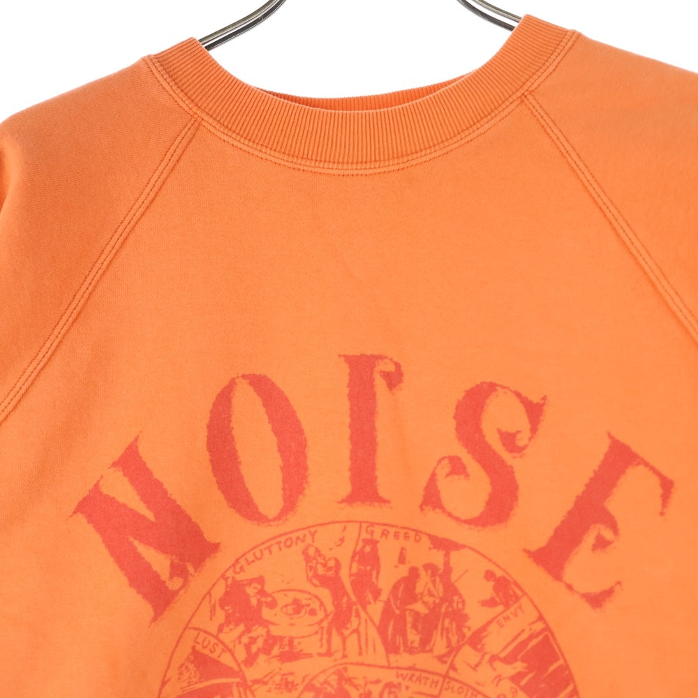 SAINT MICHAEL(セントマイケル) 23AW ×BerBerJin CREW SWEAT NOISE ベルベルジン クルーネックスウェットトレーナー オレンジ SM-A23-0000-C14