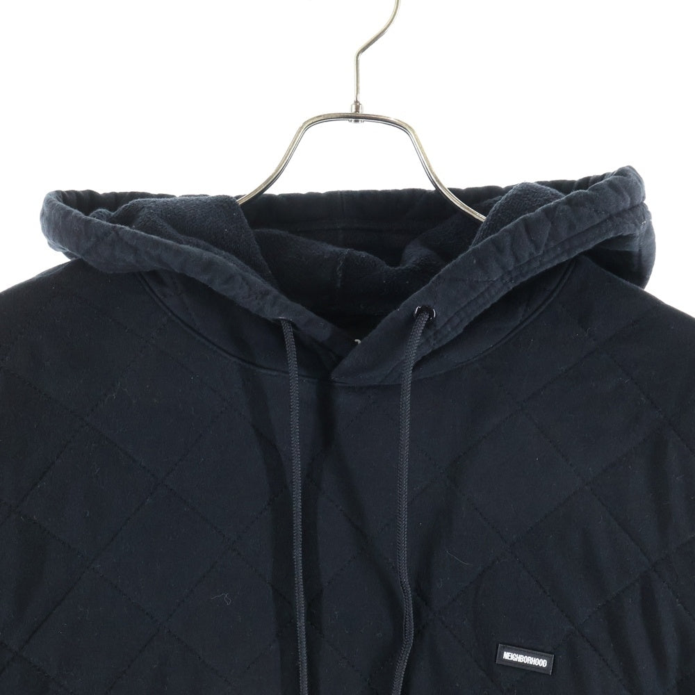 NEIGHBORHOOD(ネイバーフッド) 21AW QUILT/C-HOODED.LS キルティング プルオーバースウェットパーカー フーディー ブラック 212UWNH-CSM03