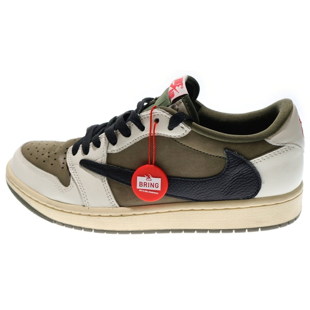 NIKE(ナイキ) ×TRAVIS SCOTT AIR JORDAN1 LOW OG SP トラヴィススコット エアジョーダン1 リバースオリーブ ローカットスニーカー カーキ US9/27cm DM7866-200
