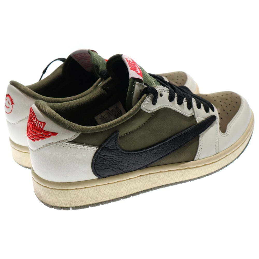 NIKE(ナイキ) ×TRAVIS SCOTT AIR JORDAN1 LOW OG SP トラヴィススコット エアジョーダン1 リバースオリーブ ローカットスニーカー カーキ US9/27cm DM7866-200
