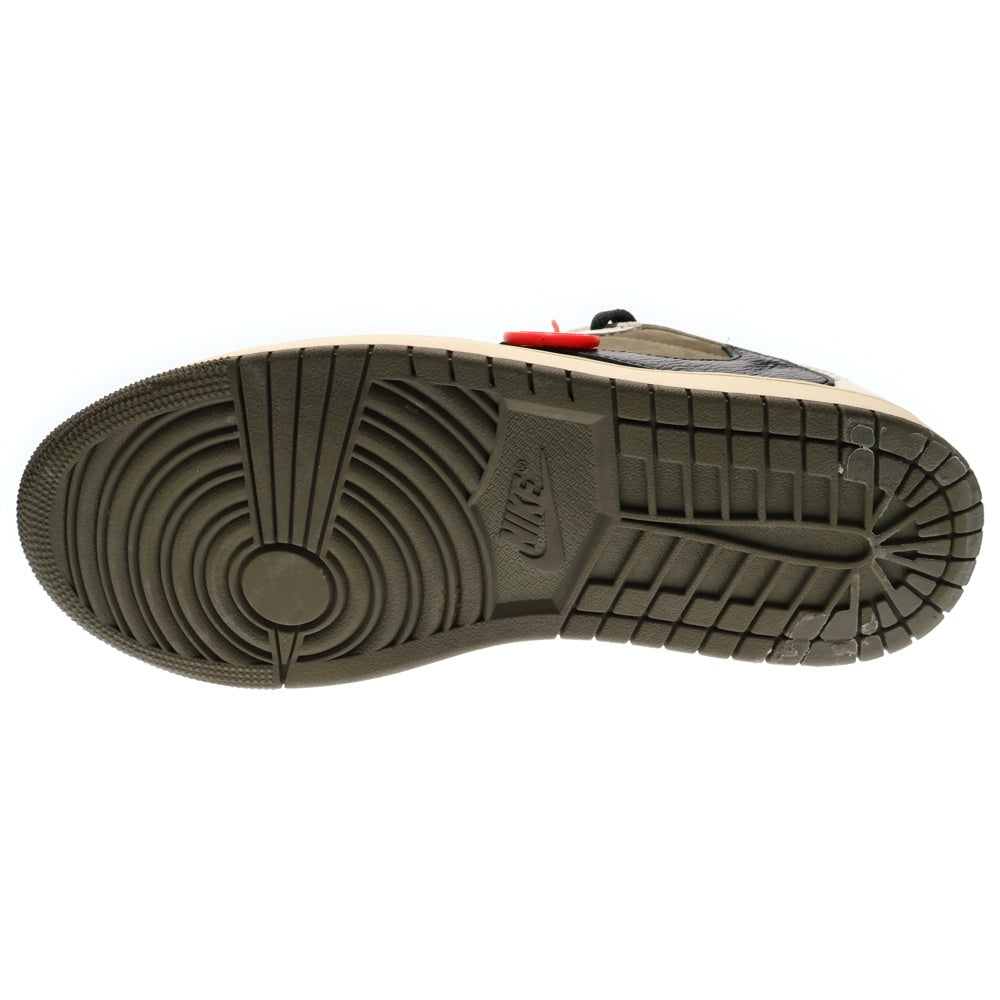 NIKE(ナイキ) ×TRAVIS SCOTT AIR JORDAN1 LOW OG SP トラヴィススコット エアジョーダン1 リバースオリーブ ローカットスニーカー カーキ US9/27cm DM7866-200