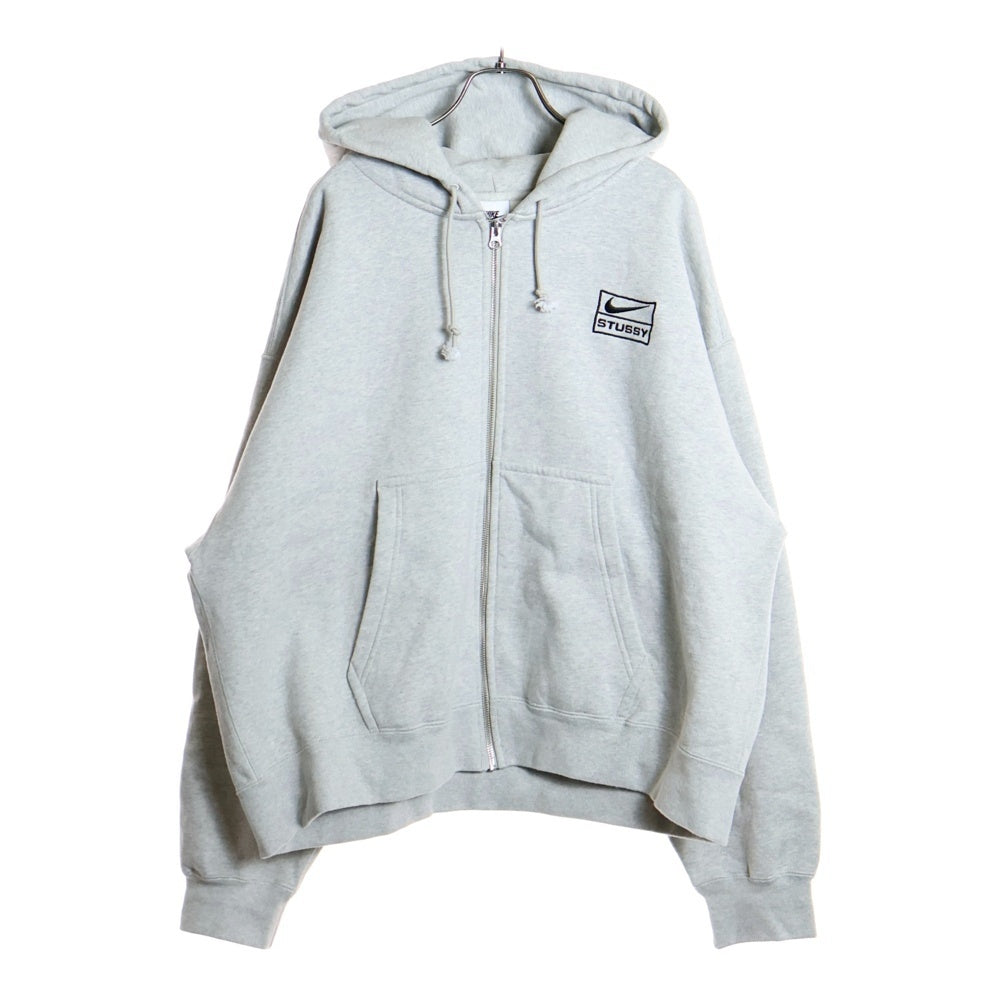 NIKE(ナイキ) ×STUSSY Fleece Zip Hoodie ロゴ刺繍 ジップアップ