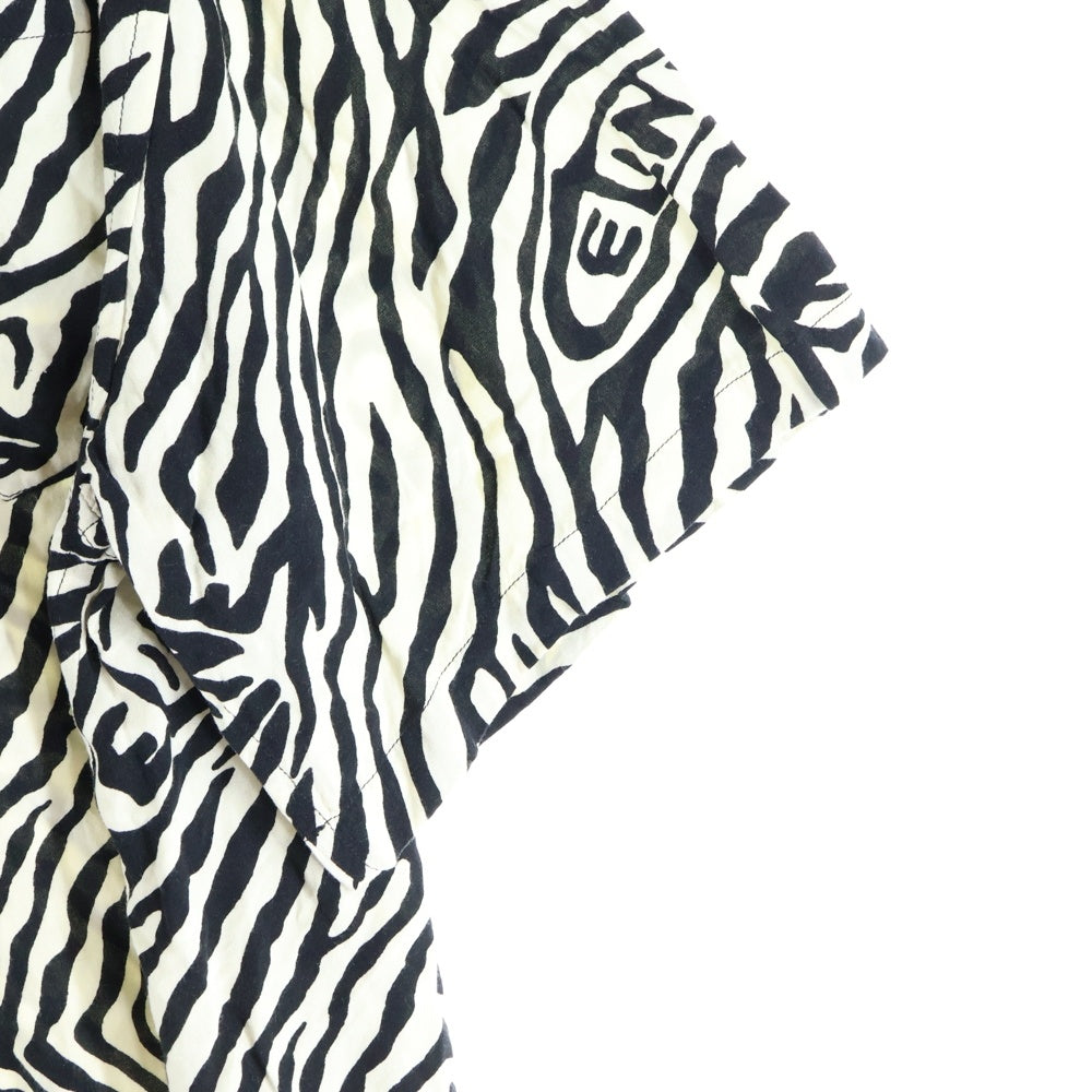 CELINE(セリーヌ) ゼブラプリント ルーズフィット 半袖シャツ アロハシャツ ホワイト 2C517235S