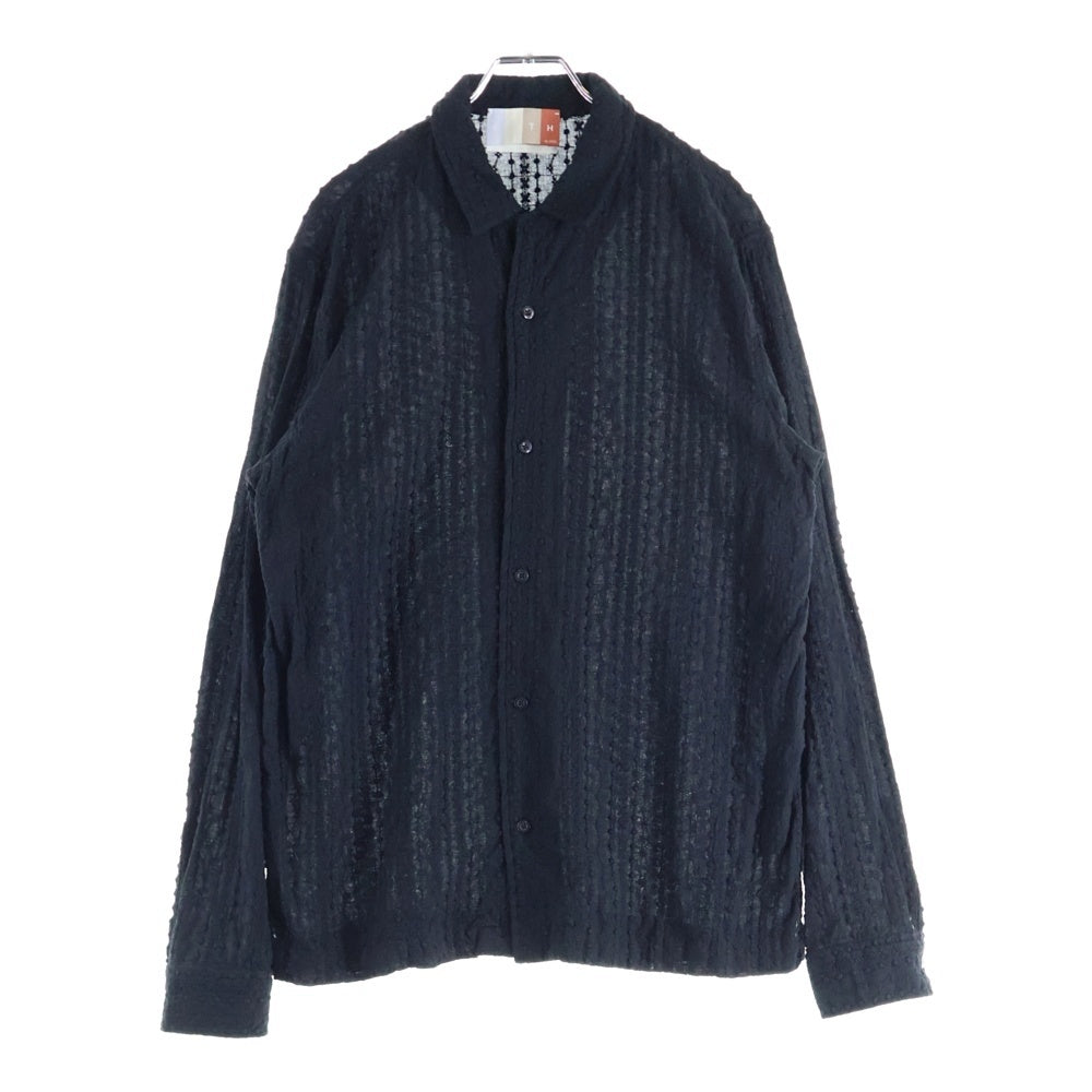 KITH(キス) 22SS OPEN COLLAR SHIRTS オープンカラー 長袖シャツ ブラック