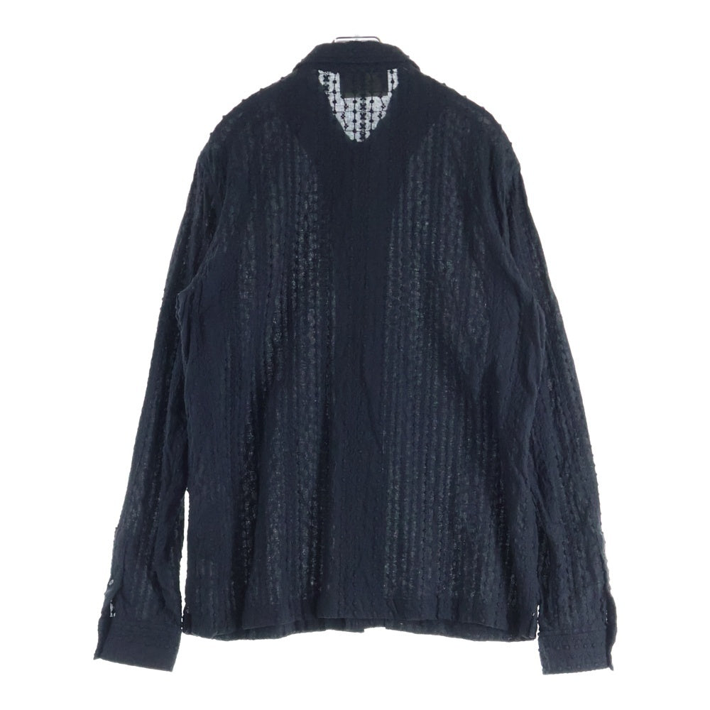 KITH(キス) 22SS OPEN COLLAR SHIRTS オープンカラー 長袖シャツ ブラック