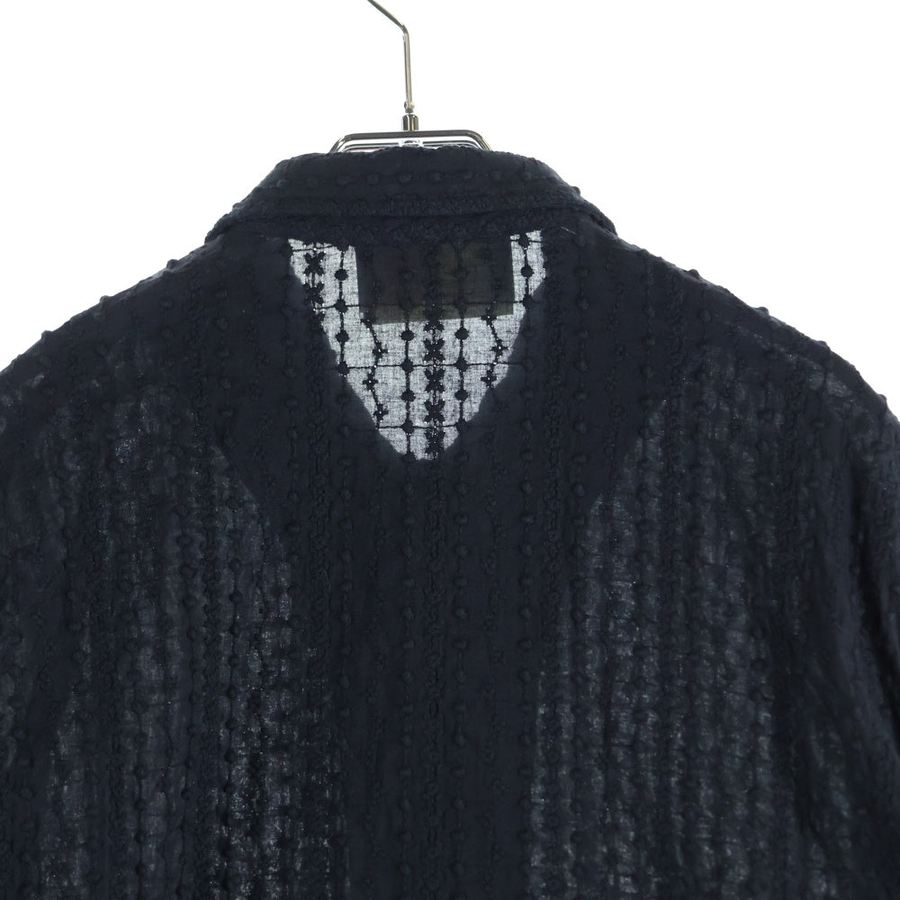 KITH(キス) 22SS OPEN COLLAR SHIRTS オープンカラー 長袖シャツ ブラック