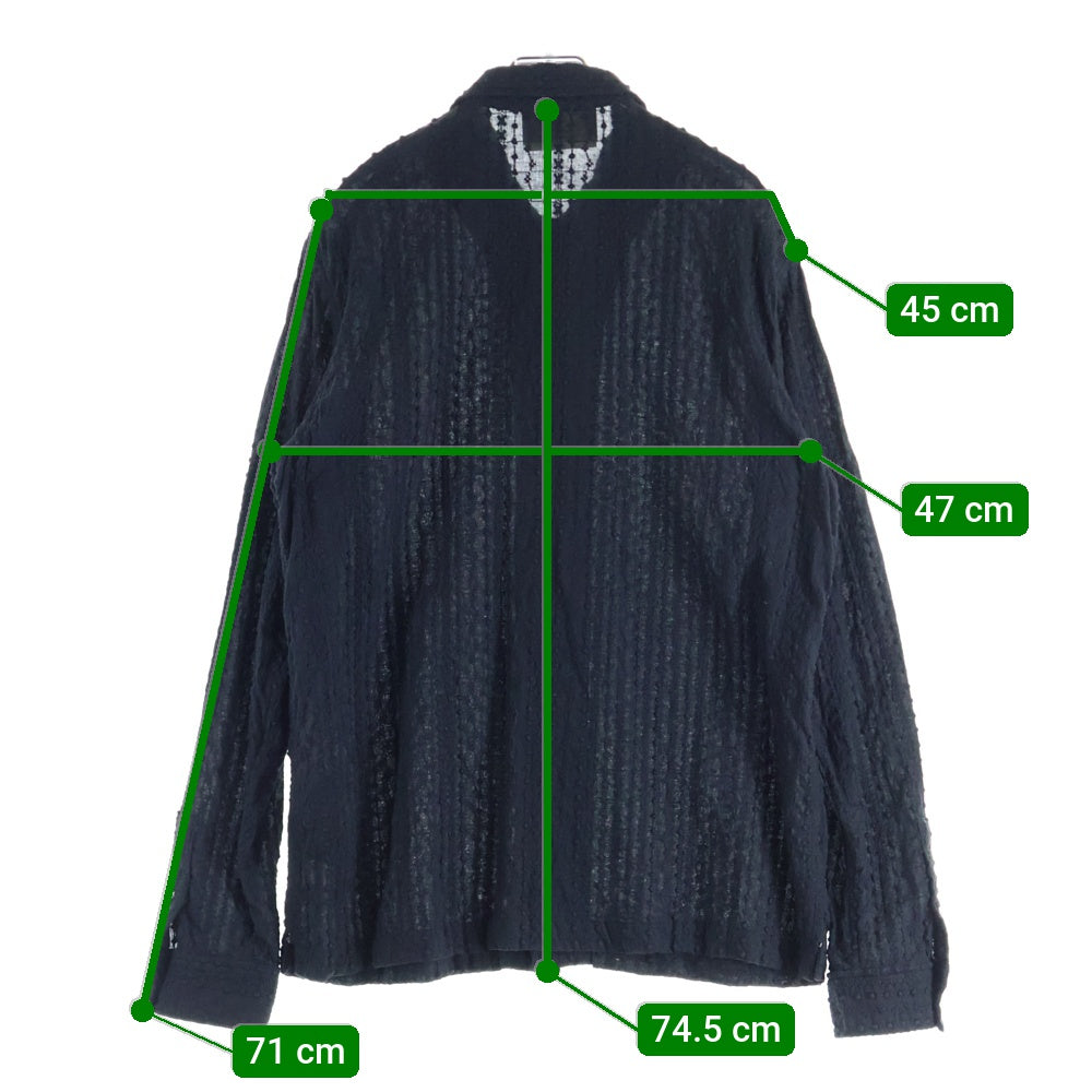 KITH(キス) 22SS OPEN COLLAR SHIRTS オープンカラー 長袖シャツ ブラック