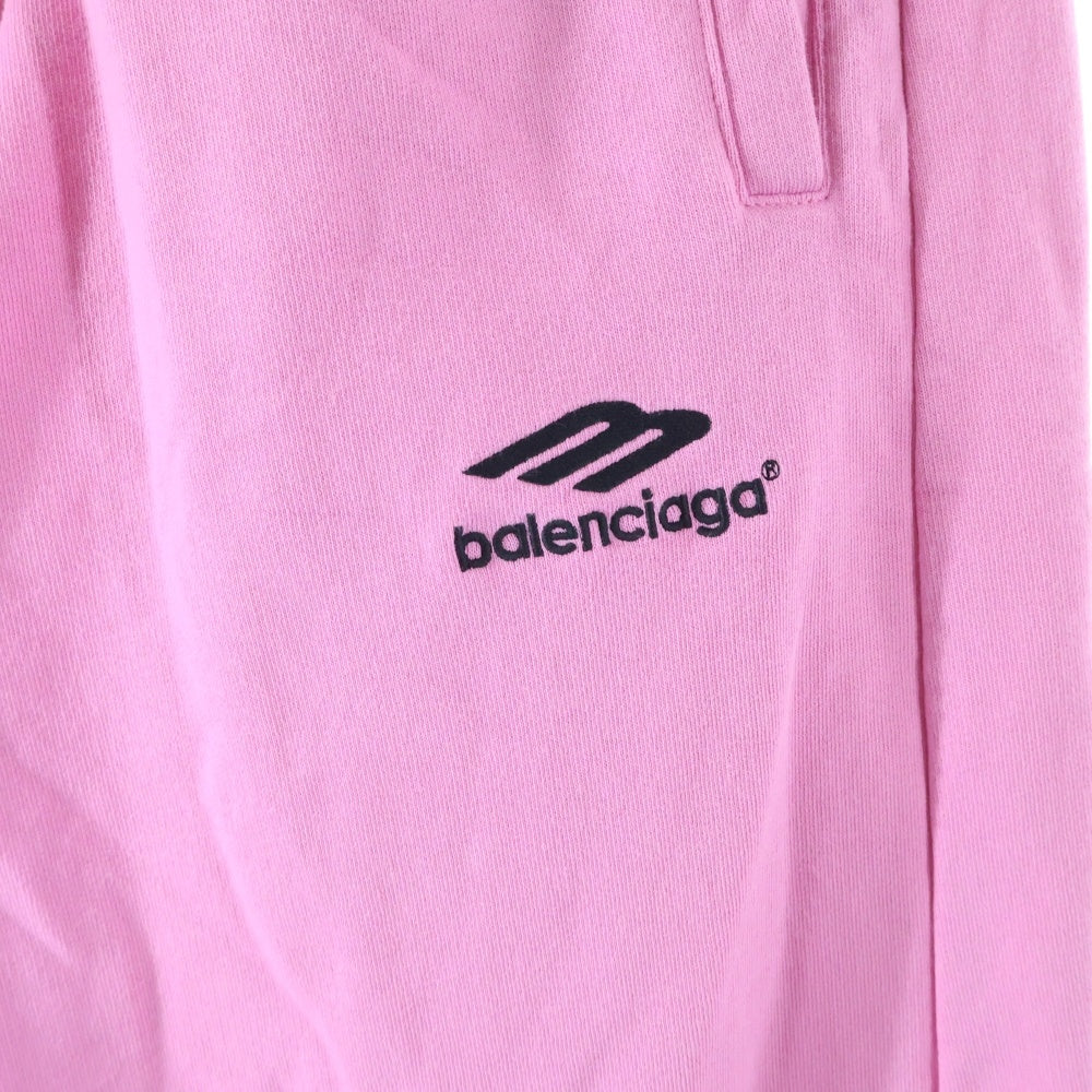 BALENCIAGA(バレンシアガ) 24SS SOCCER BUGGY SWEAT PANT サッカーバギー スウェットロングパンツ ピンク ロゴ刺繍 777708 TPVW3