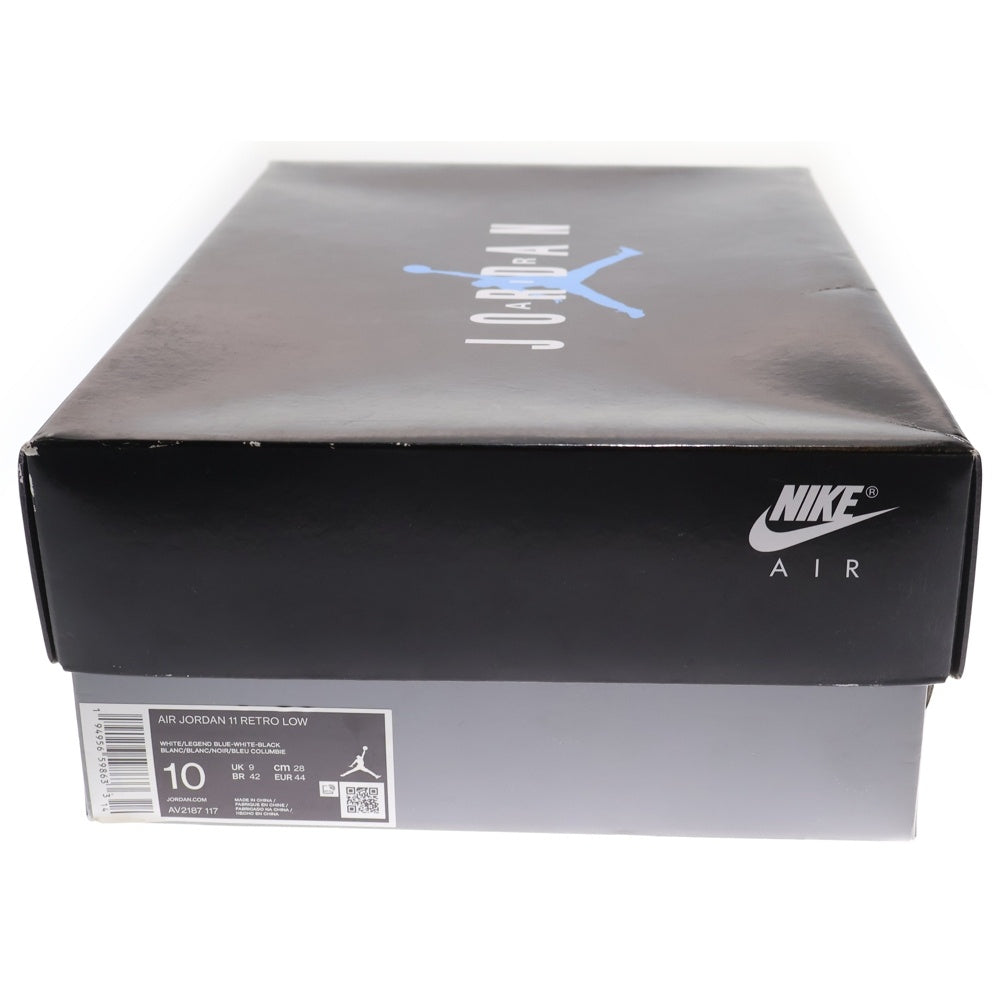 NIKE(ナイキ) AIR JORDAN 11 RETRO LOW LEGEND BLUE エアジョーダン11 レトロ レジェンドブルー ローカットスニーカー ホワイト/ブルー US10/28cm AV2187-117