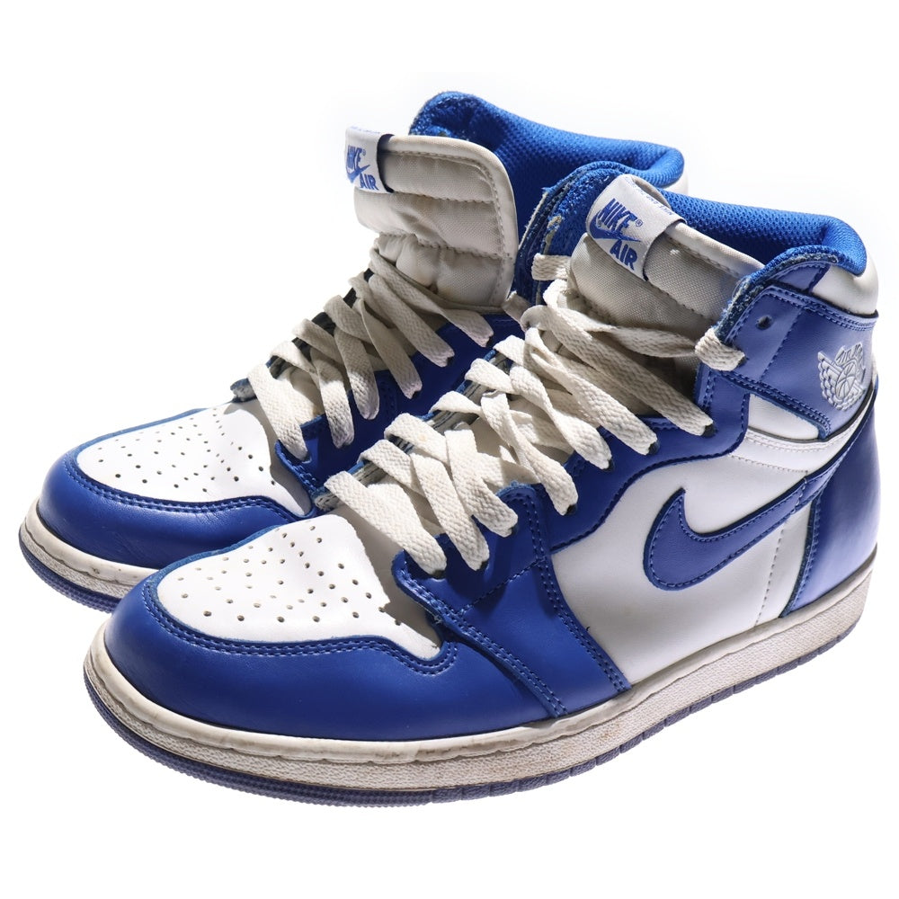 NIKE(ナイキ) AIR JORDAN 1 RETRO HIGH OG STORM BLUE エアジョーダン1 ストームブルー ハイカットスニーカー ブルー/ホワイト US8.5/26.5cm 555088-127